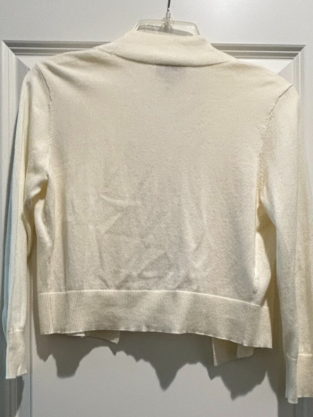 Womens Loft Outlet Cardigan Open Cropped Cream Size XS Extra Small - Picture 2 of 5